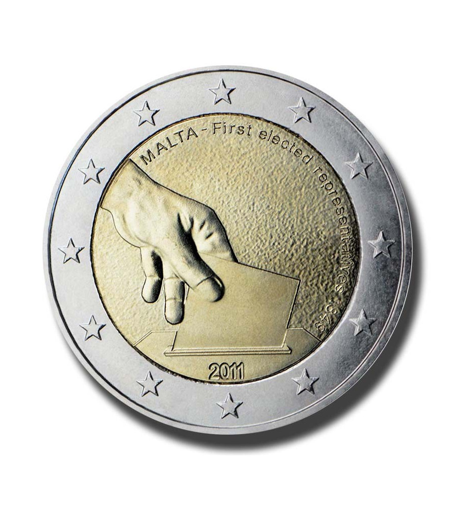 2011 Malta First Elected Representative 2 Euro Commemorative Coin