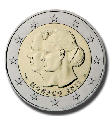 2011 Monaco The Wedding of Prince Albert and Charlene Wittstock 2 Euro Coin