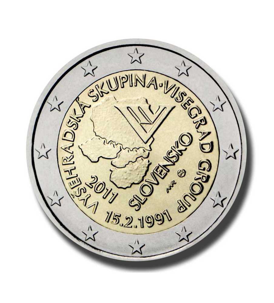 2011 Slovakia 20th Anniversary of the Formation of the Visegrad Group 2 Euro Coin