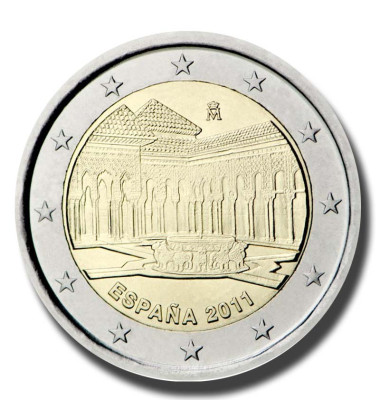 2011 Spain UNESCO: Alhambra in Granada 2 Euro Coin