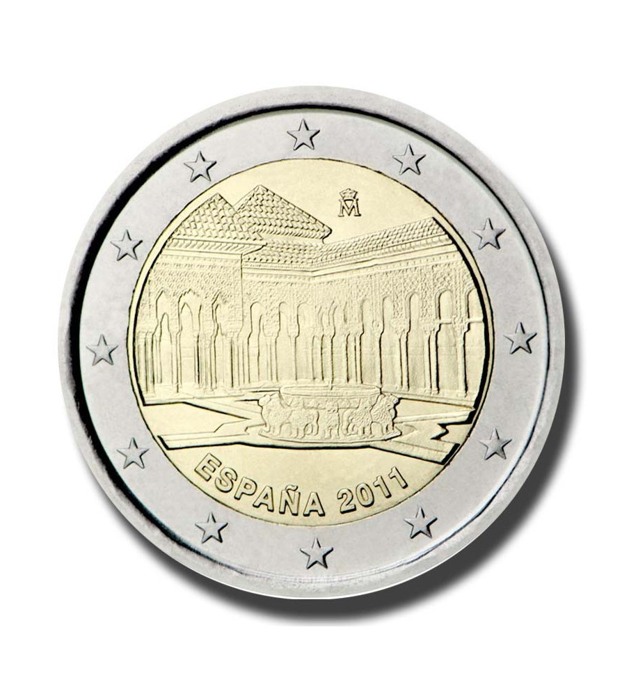 2011 Spain UNESCO: Alhambra in Granada 2 Euro Coin