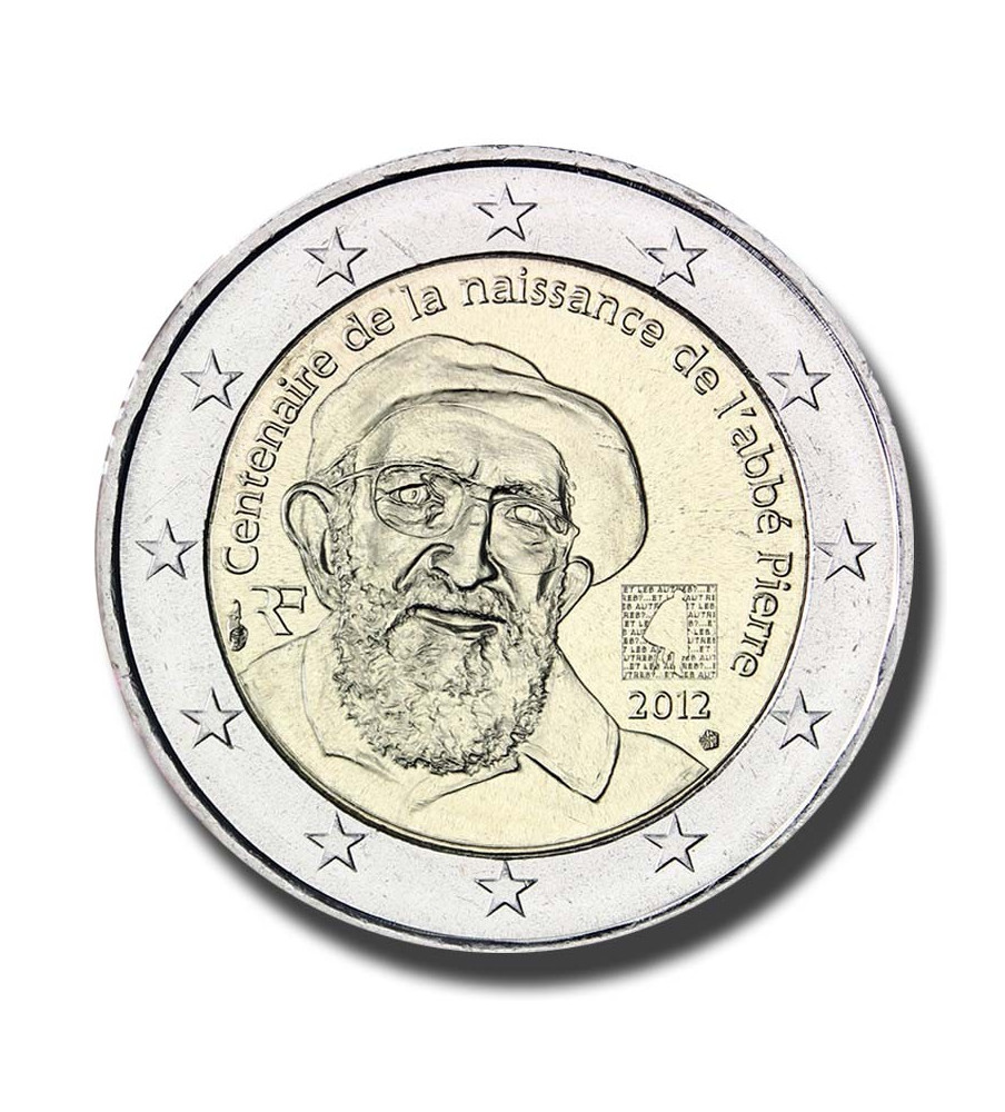 2012 France 100th Anniversary of Abbé Pierre’s Birth 2 Euro Coin