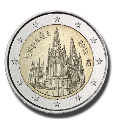 2012 Spain The Burgos Cathedral 2 Euro Coin