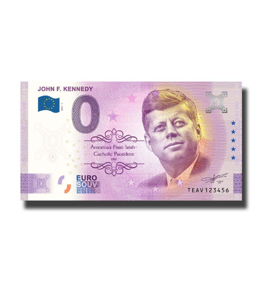 0 Euro Souvenir Banknote John F. Kennedy Ireland TEAV 2021-1