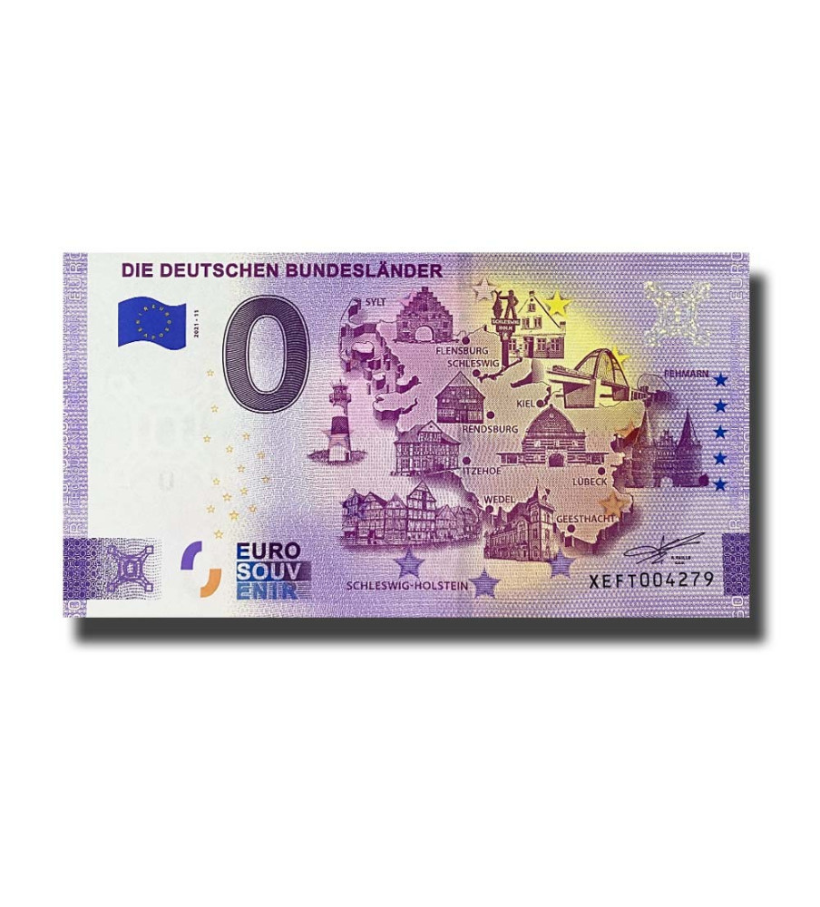 0 Euro Souvenir Banknote Die Deutschen Bundeslander Germany XEFT 2021-11