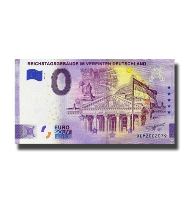 0 Euro Souvenir Banknote Reichstagsgebaude Im Vereinten Deutschland Germany XEMZ 2021-38