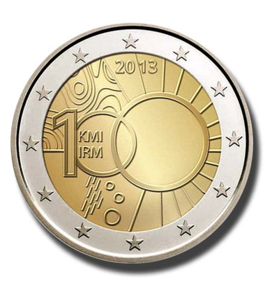 2013 Belgium 100 Years of the Royal Meteorological Institute 2 Euro Coin