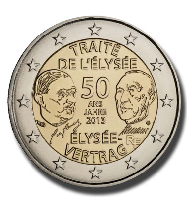 2013 France 50 Years of the Élysée Treaty 2 Euro Coin