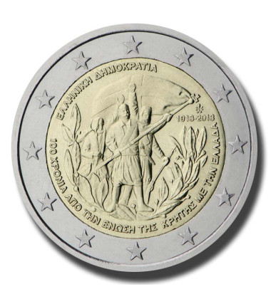 2013 Greece 100th Anniversary of the Union of Crete with Greece 2 Euro Coin