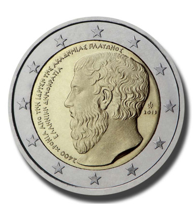 2013 Greece The 2400th Anniversary of the Founding of Plato’s Academy 2 Euro Coin