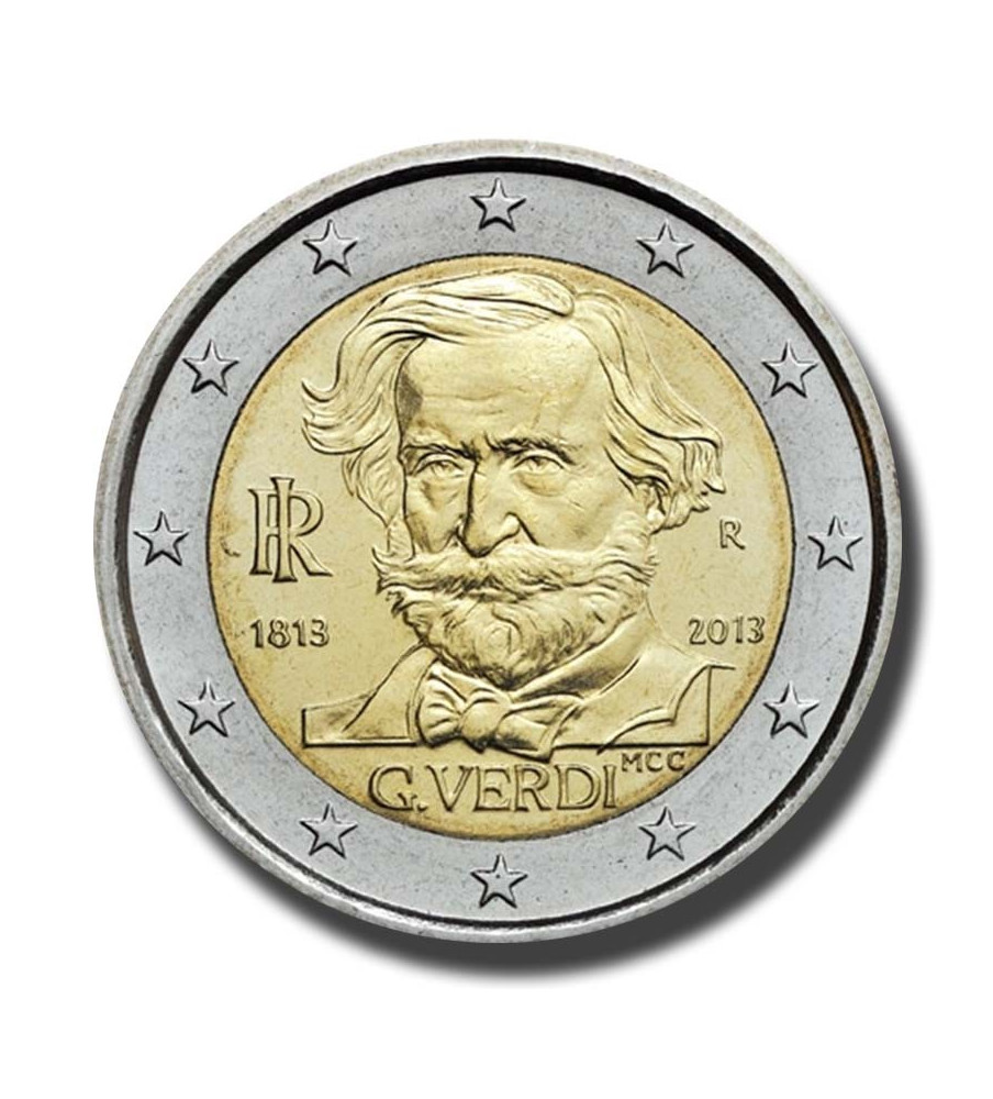 2013 Italy 200th Anniversary of the Birth of Giuseppe Verdi 2 Euro Coin