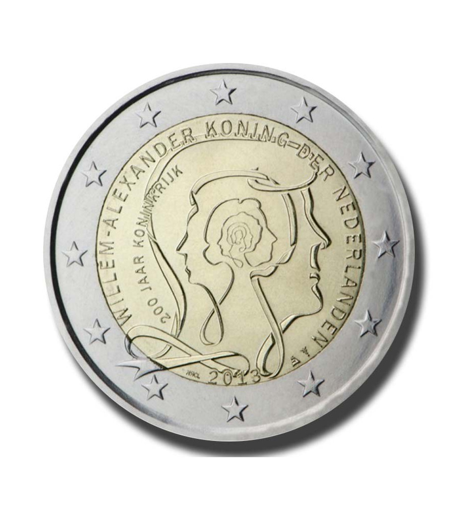 2013 Netherlands 200 Years of Kingdom 2 Euro Coin