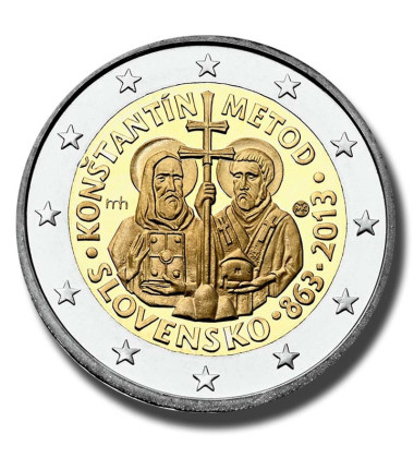 2013 Slovakia Saint Cyrillus and Methodius 2 Euro Coin