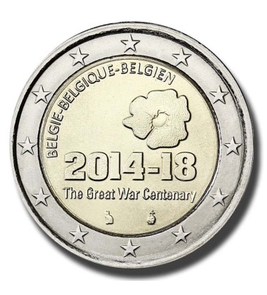 2014 Belgium The Great War Centenary  2 Euro Coin