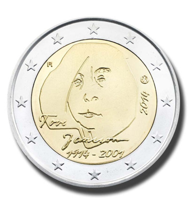 2014 Finland 100th Anniversary of the Birth of Tove Jansson 2 Euro Coin