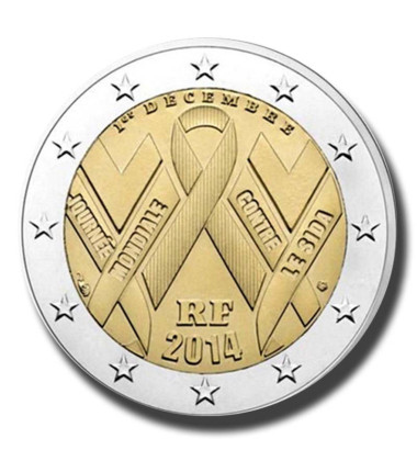 2014 France World AIDS Day 2014 2 Euro Coin