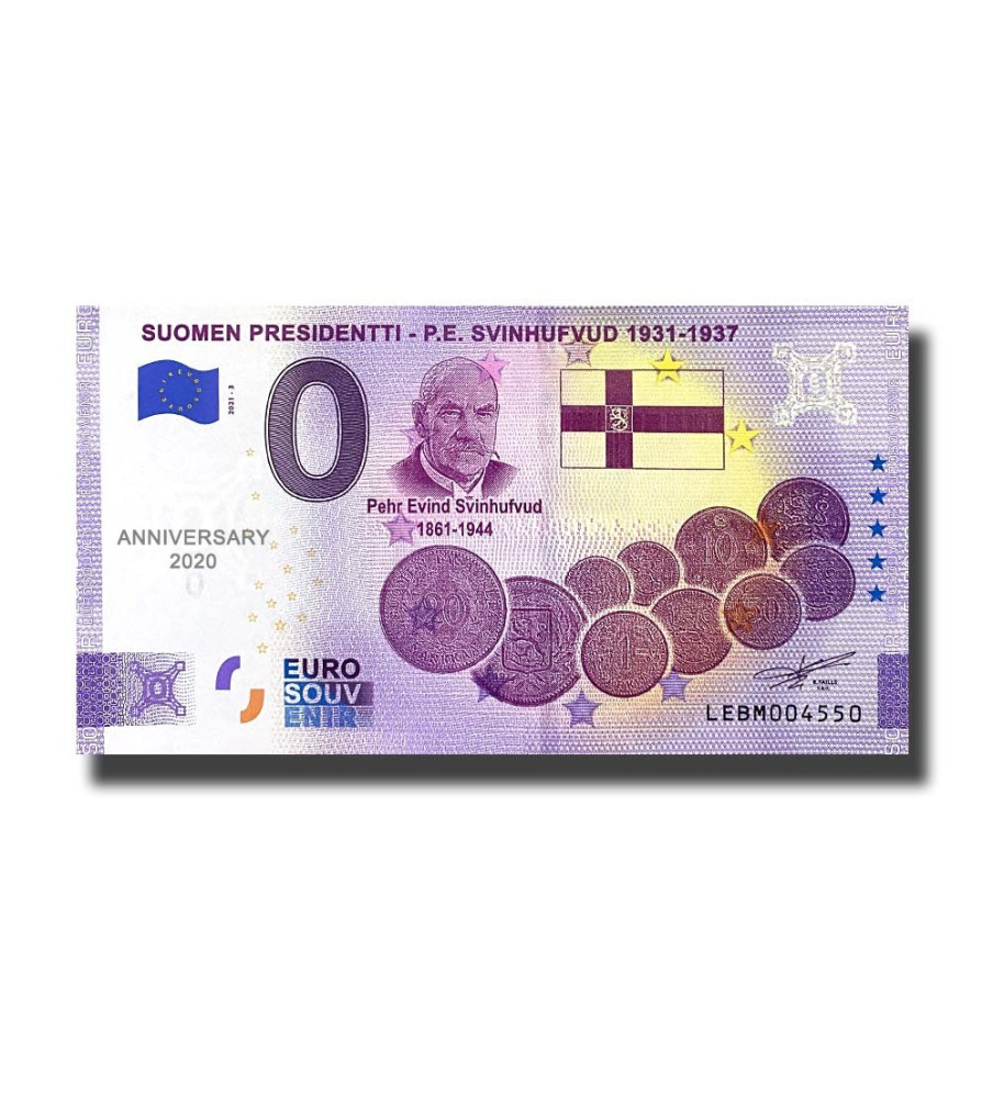 Anniversary 0 Euro Souvenir Banknote Suomen Presidenti P.E Svinhufvud Finland LEBM 2021-3