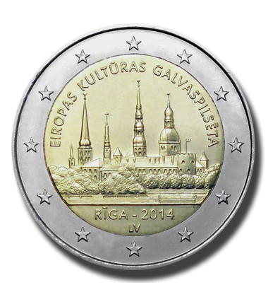 2014 Latvia Riga 2 Euro Coin