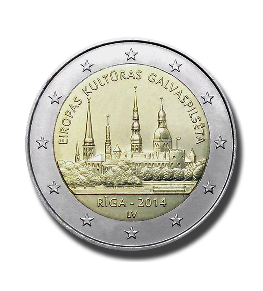 2014 Latvia Riga 2 Euro Coin