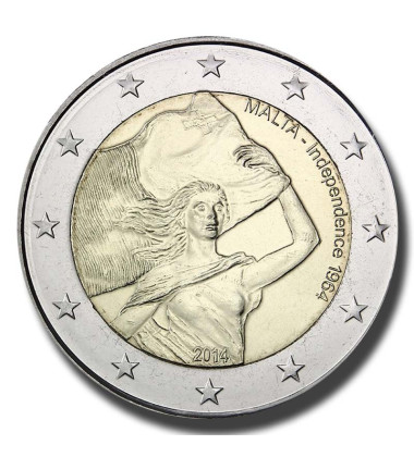 2014 Malta 2 Euro Independence Commemorative Coin