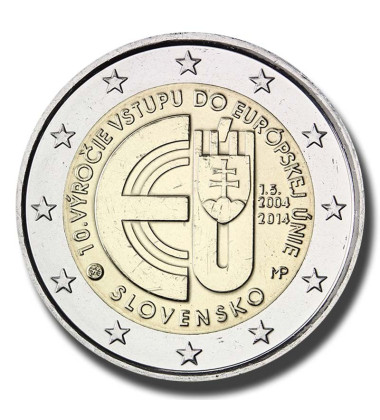 2014 Slovakia 10 Years of Slovakian Membership in European Union 2 Euro Coin