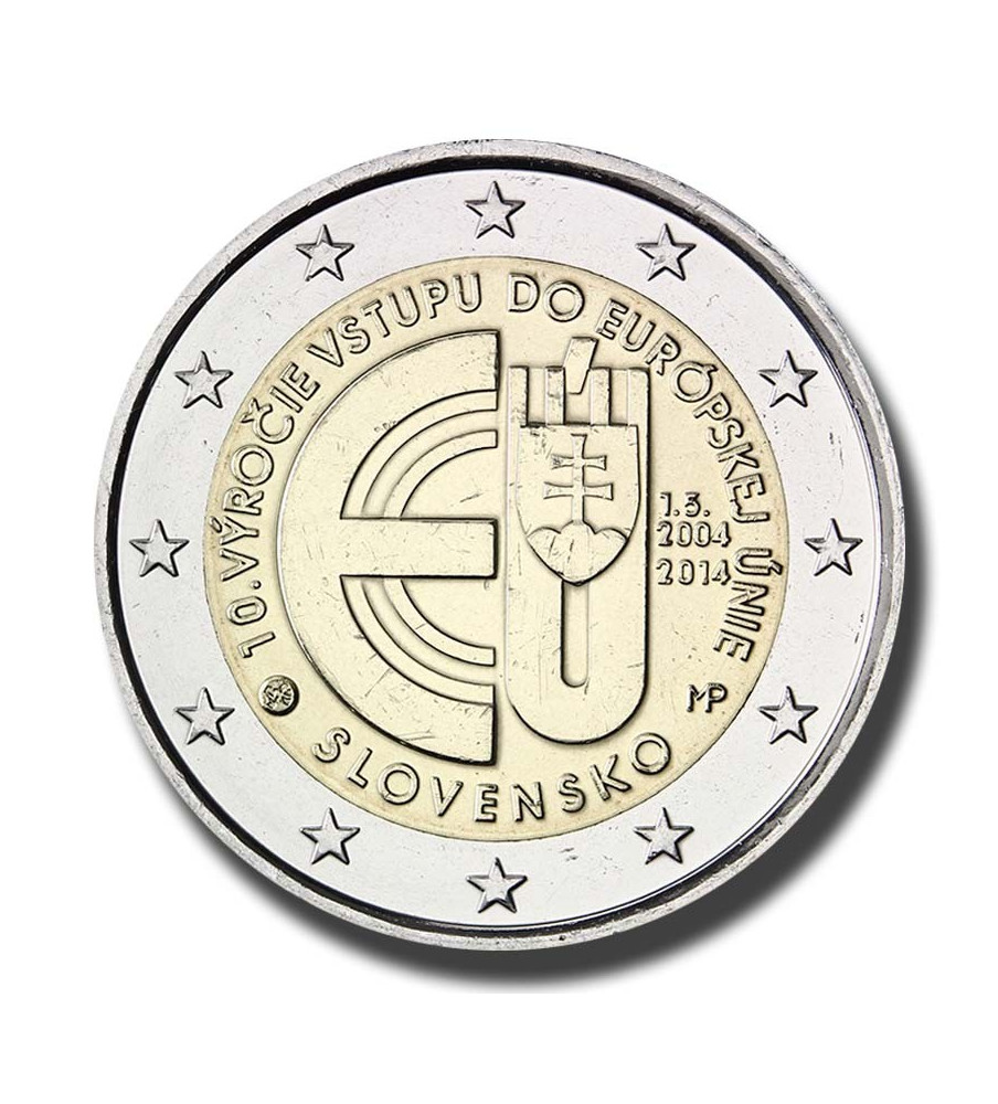 2014 Slovakia 10 Years of Slovakian Membership in European Union 2 Euro Coin