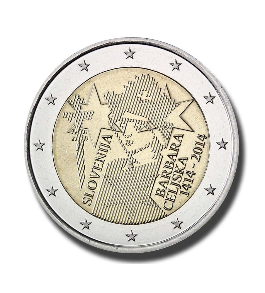 2014 Slovenia 600th Anniversary of the Coronation of Barbara of Cilli 2 Euro Coin