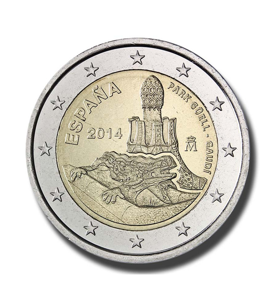 2014 Spain Works of Antoni Gaudi 2 Euro Coin