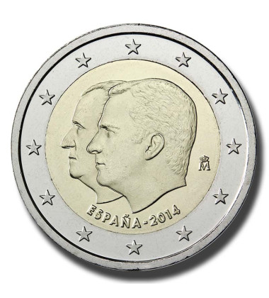 2014 Spain Juan Carlos & Felipe IV 2 Euro Coin