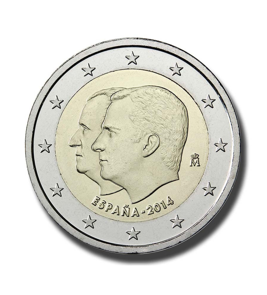 2014 Spain Juan Carlos & Felipe IV 2 Euro Coin