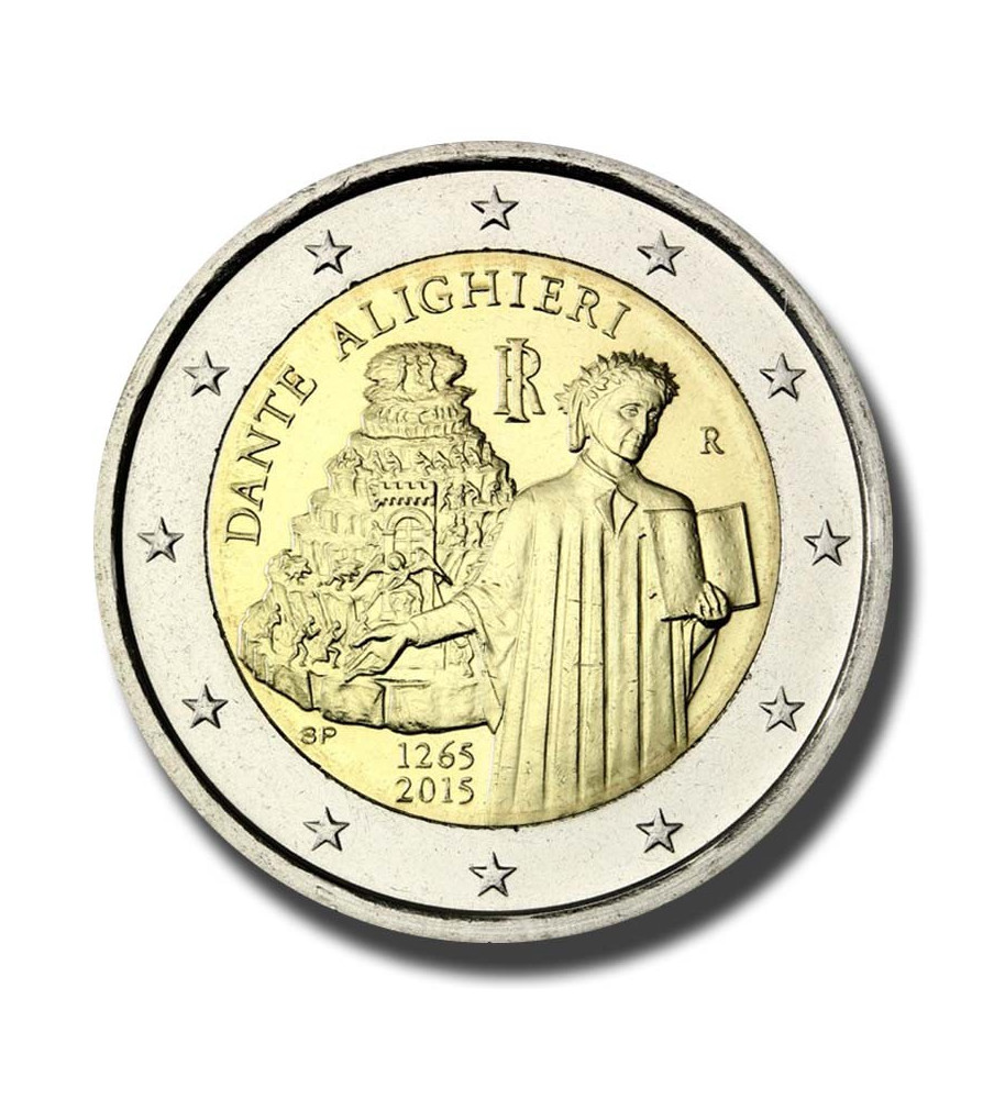 2015 Italy 750th Anniversary of the Birth of Dante Alighieri 2 Euro Coin