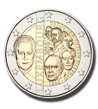 2015 Luxembourg 125th Anniversary of the House of Nassau - Weilburg 2 Euro Coin