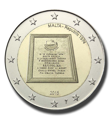 2015 Malta Republic 2 Euro Commemorative Coin