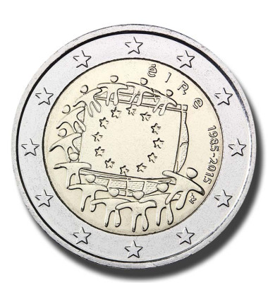 2015 Ireland The 30th Anniversary of EU Flag 2 Euro Coin