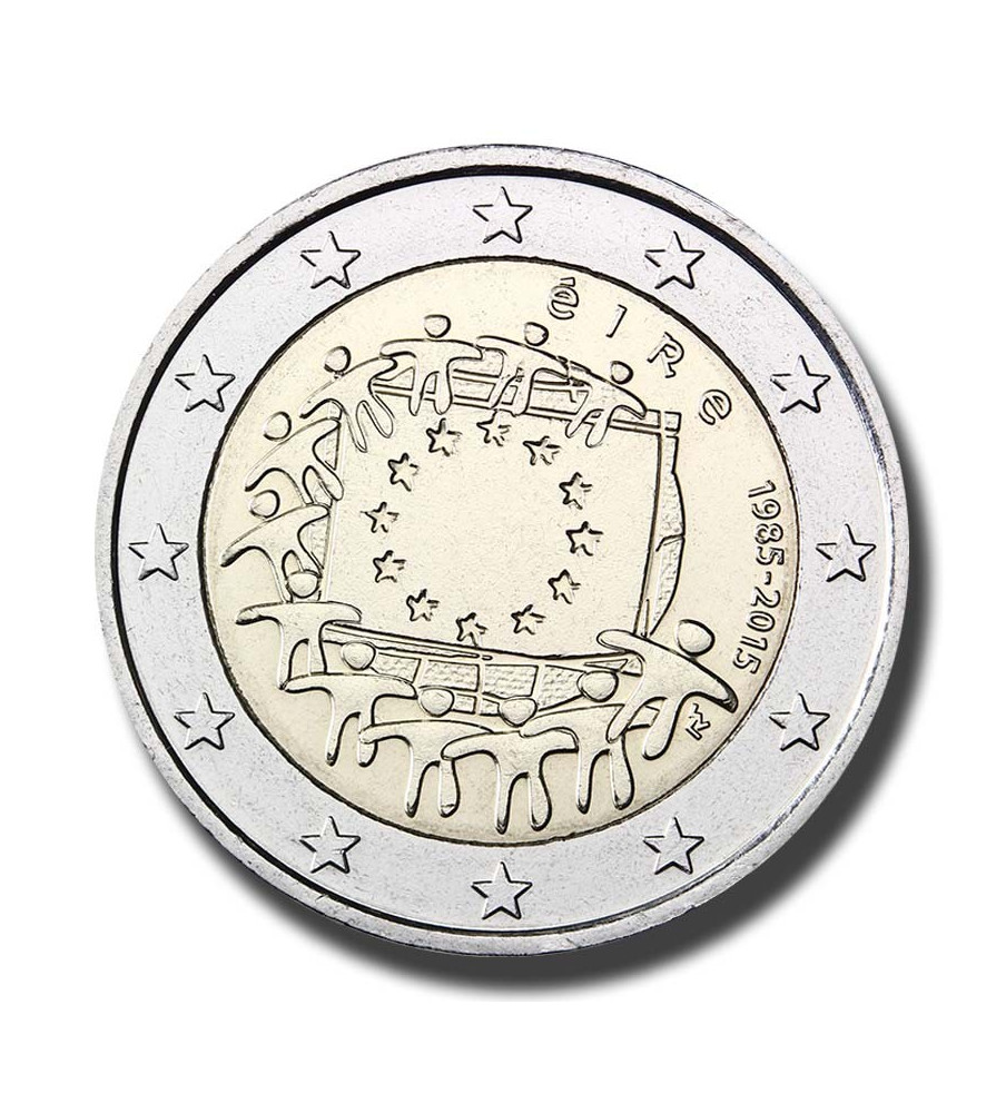 2015 Ireland The 30th Anniversary of EU Flag 2 Euro Coin