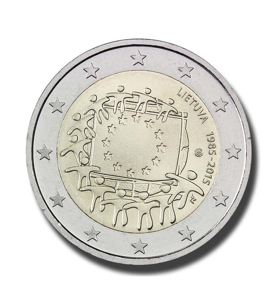 2015 Lithuania The 30th Anniversary of EU Flag 2 Euro Coin