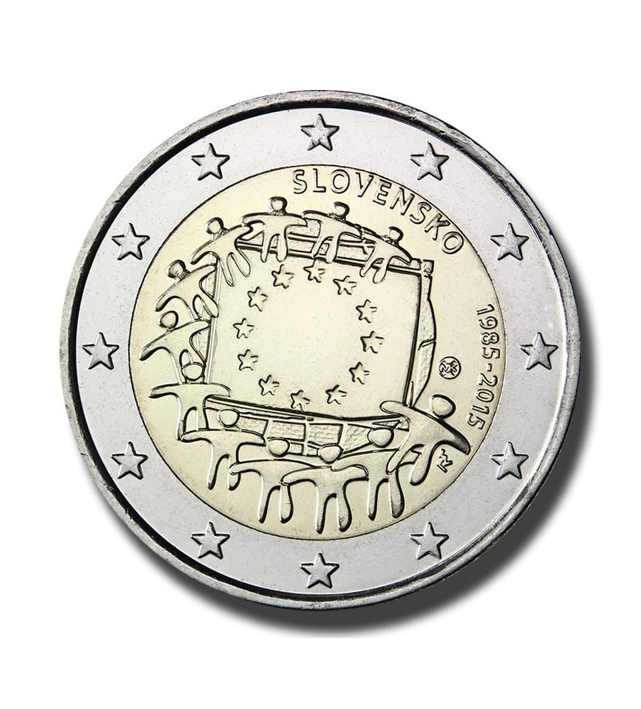 2015 Slovakia The 30th Anniversary of the EU Flag 2 Euro Coin