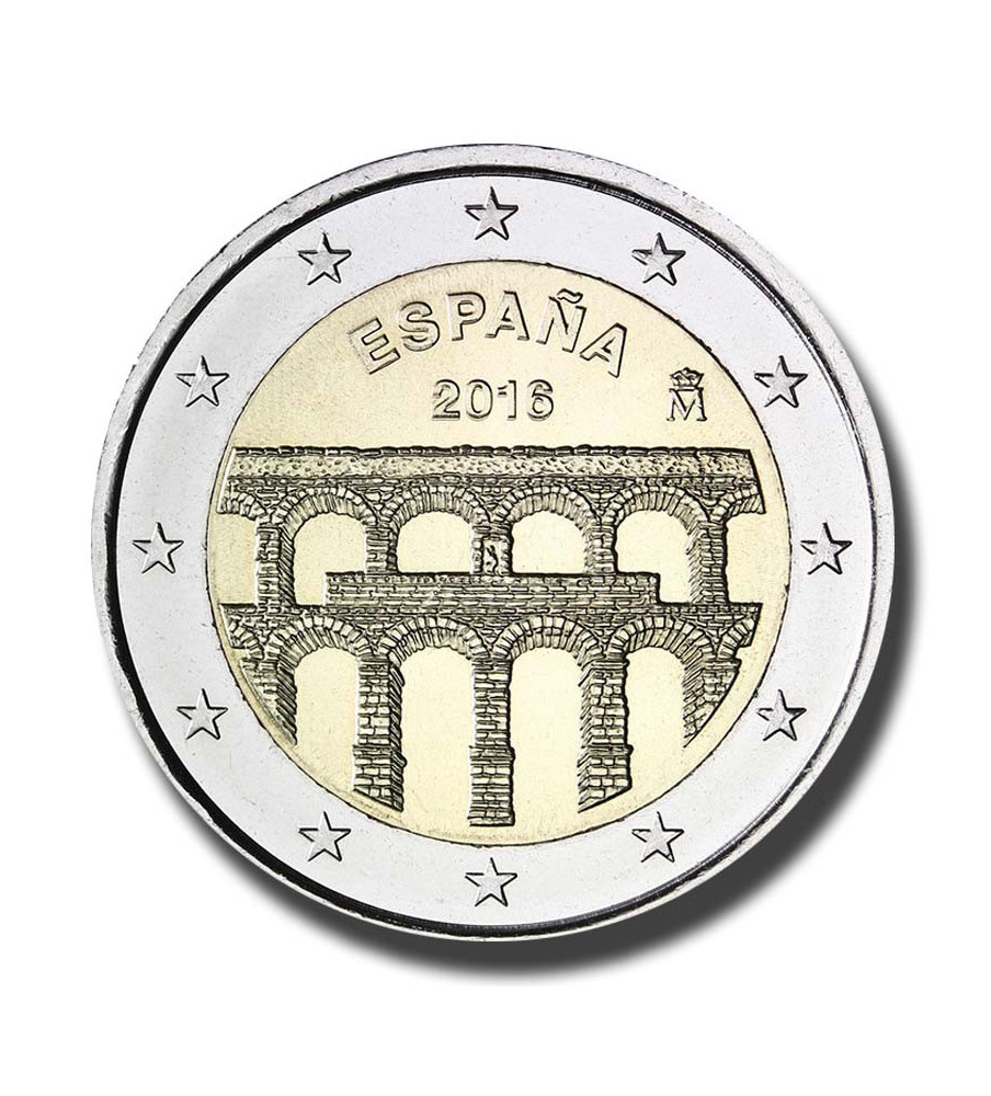 2016 Spain Old Town of Segovia and its Aqueduct 2 Euro Coin