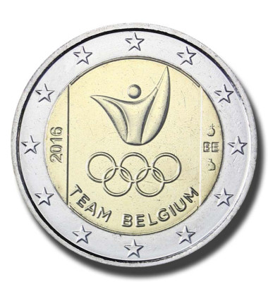 2016 Belgium Rio Olympics Coin Card 2 Euro Commemorative Coin