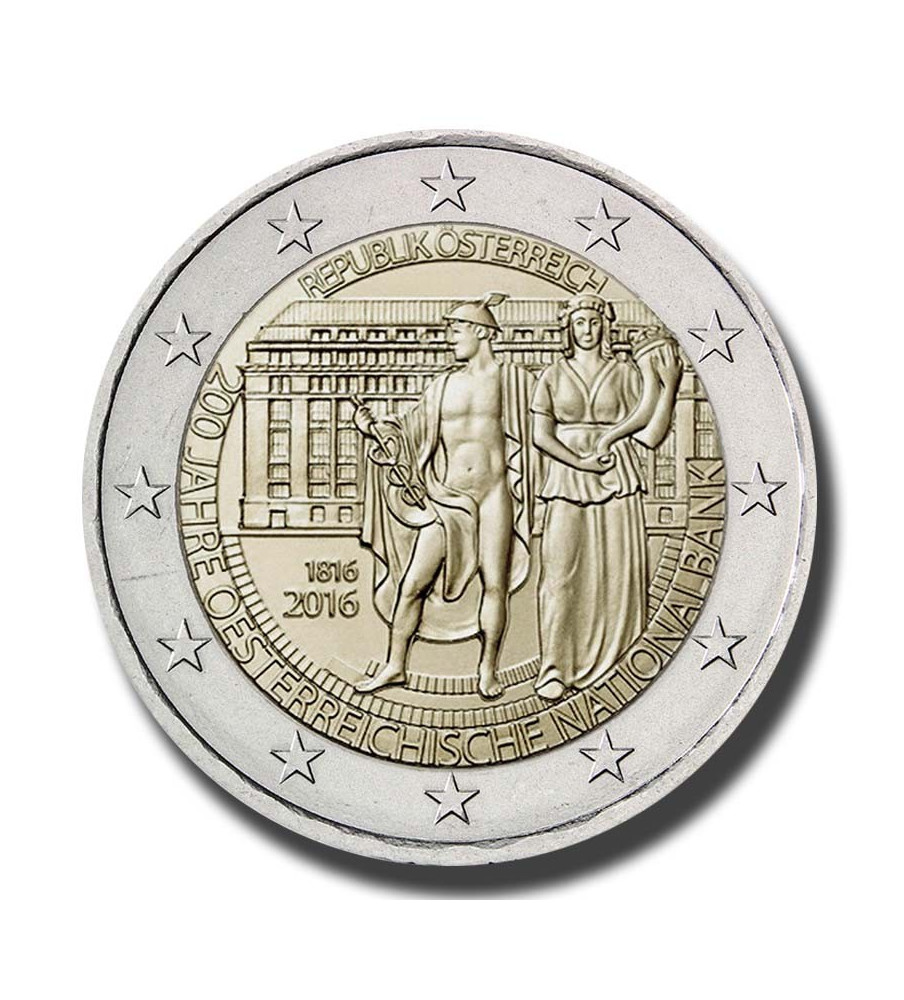 2016 Austria 200 Years of the Österreichische Nationalbank 2 Euro Coin