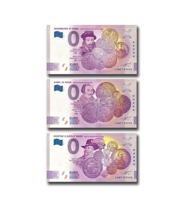 0 Euro Souvenir Banknote Suomi Finland Matching Numbers Set of 3 LEBF 2020 - 1, 2, 3