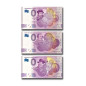 0 Euro Souvenir Banknote Suomi Thematic King of Sweden and Finland Matching Numbers Set of 3 LEBF 2020 - 1, 2, 3