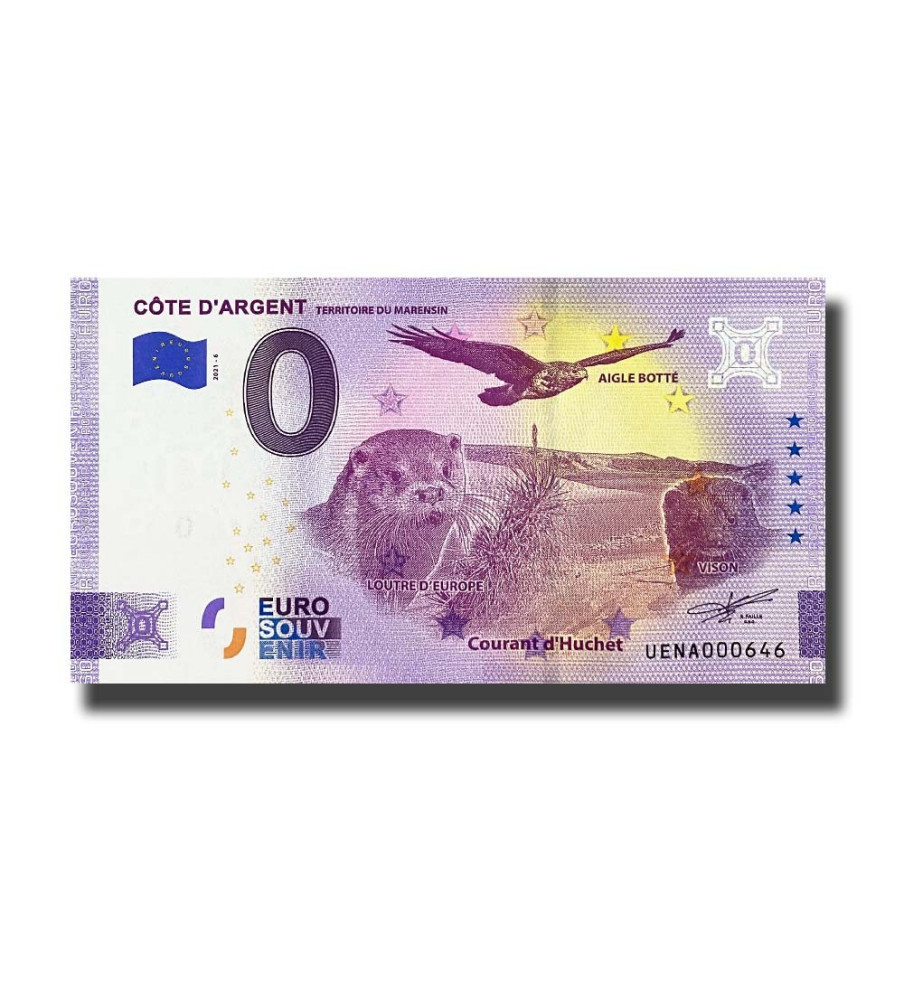 0 Euro Souvenir Banknote Cote D'Argent France UENA 2021-6