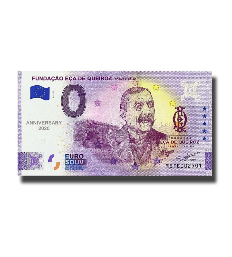 Anniversary 0 Euro Souvenir Banknote Fundacao Eca De Queiroz Portugal MEFE 2021-1