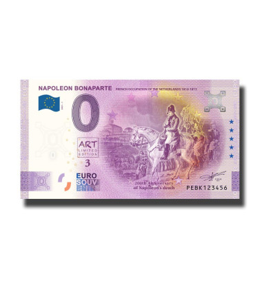 0 Euro Souvenir Banknote Napoleon Bonaparte Netherlands PEBK 2021-1