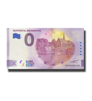 0 Euro Souvenir Banknote Wuppertal Beyenburg Germany XEPA 2021-3