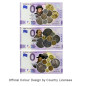 0 Euro Souvenir Banknote Thematic King of Sweden and Finland Set of 3 Matching Numbers Colour LEBF 2021-1, 2, 3