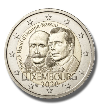 2020 Luxembourg 200th Anniversary Birth of Prince Henri 2 Euro Coin