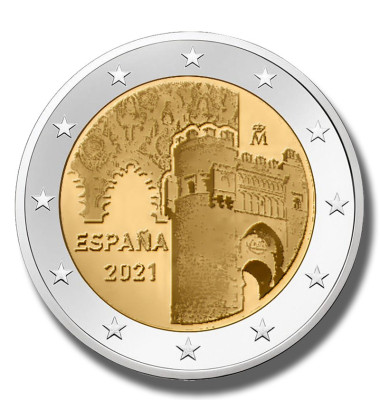 2021 Spain Historic City of Toledo 2 Euro Coin