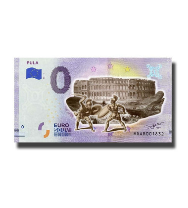 0 Euro Souvenir Banknote Pula Colour Croatia HRAB 2019-1